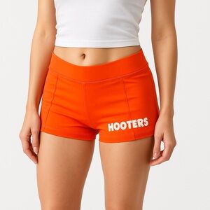 Authentic Hooters Logo Orange Shorts XS NWOT Official Uniform